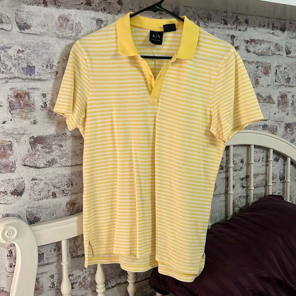 Yellow Armani Exchange polo